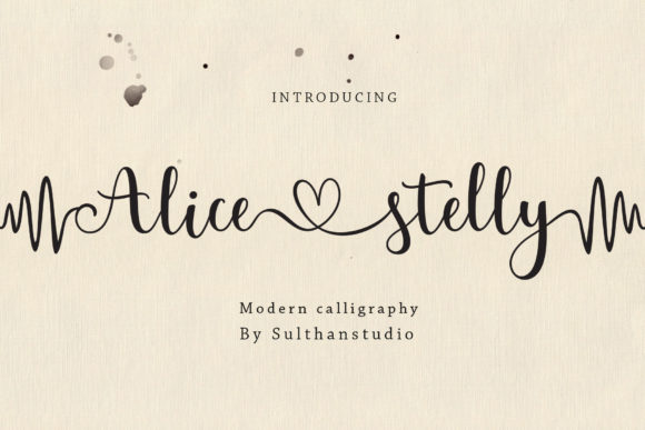 Alice Stelly: A Romantic Script Handwritten Font for Elegant Editorial Design