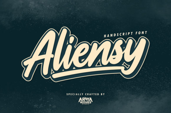 Aliensy: A Retro Bold Handwritten Font for Makers
