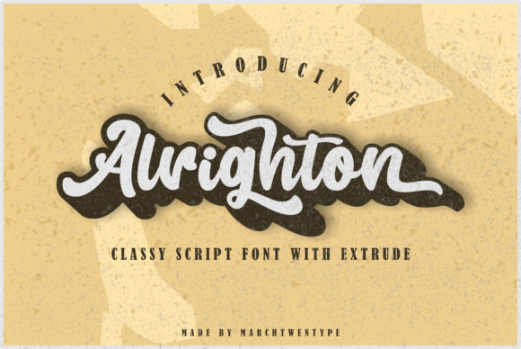 Alrighton: A Bold Retro Script Handwritten Font for Digital Design