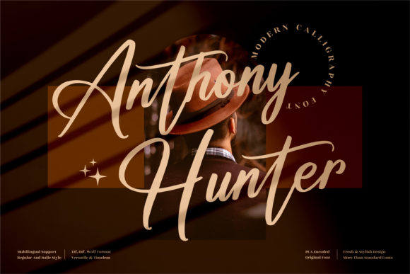 Anthony Hunter Font for Luxury Branding and Campaign Design