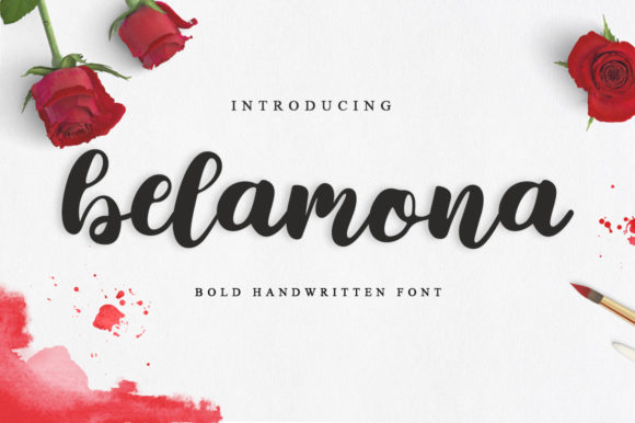 Belamona Script Handwritten Font for Luxury Craft Design