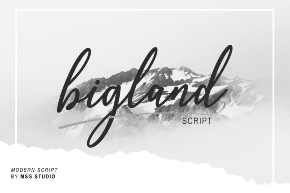 Bigland: A Sweet Cursive Handwritten Font for Joyful Brand Campaigns