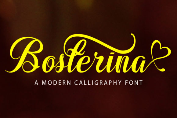 Bosterina: A Romantic Script Handwritten Font for Elegant Design