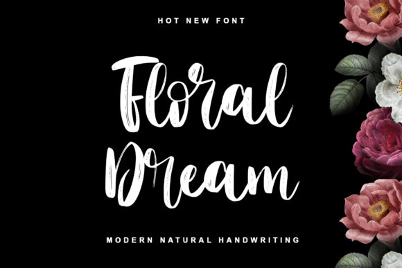 Floral Dream Script Handwritten Font for Elegant Design