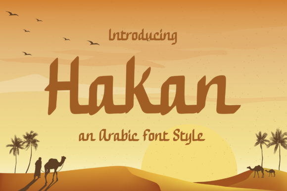Hakan: A Modern Arabic Paint Brushed Handwritten Font for Digital Design