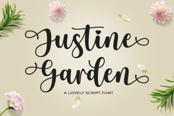 Justine Garden: A Delicate Script Handwritten Font for Elegant Campaigns