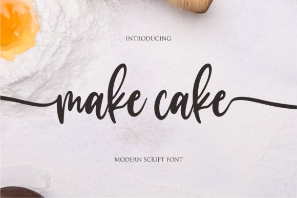 Make Cake Font: A Sweet & Delicate Script Handwritten Typeface