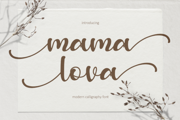 Mama Lova Script Handwritten Font for Small Business Branding