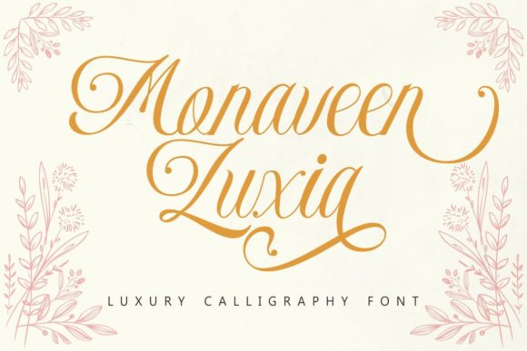 Monaveen Luxia Script Handwritten Font for Elegant Craft Projects