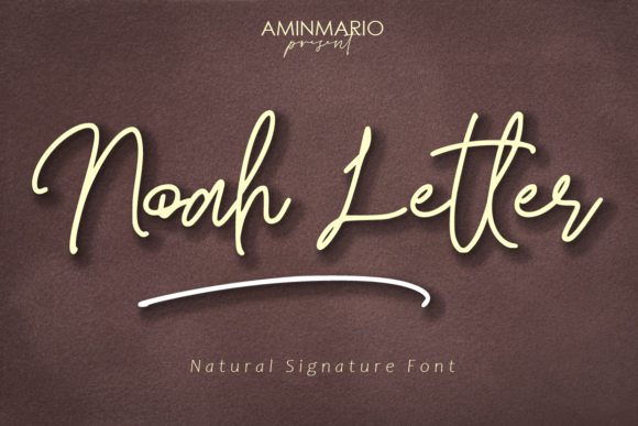 Noah Letter: A Fashionable Script Handwritten Font for Brand Elegance