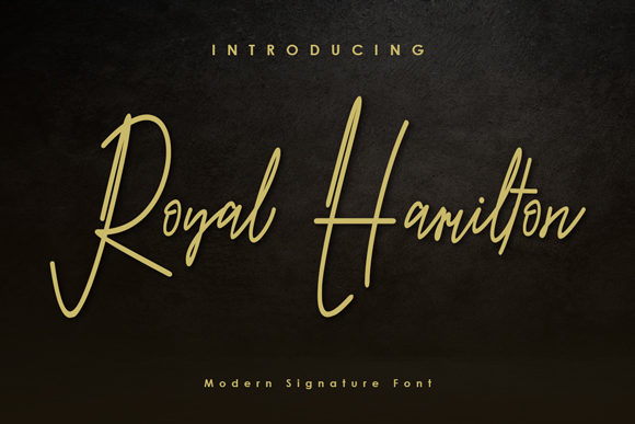 Royal Hamilton: Elegant Script Handwritten Font for Refined Design