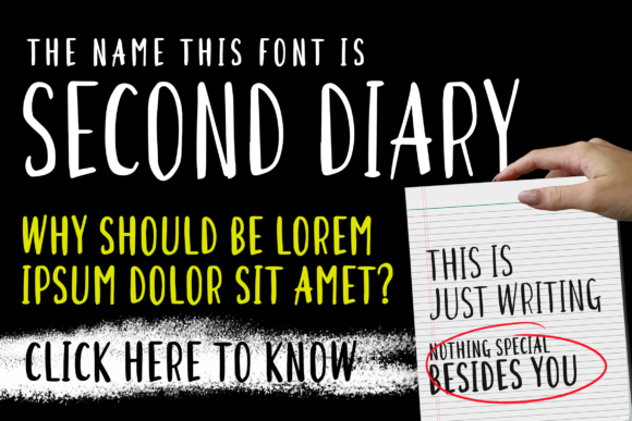 Second Diary Font: A Casual Handwritten Typeface for Makers