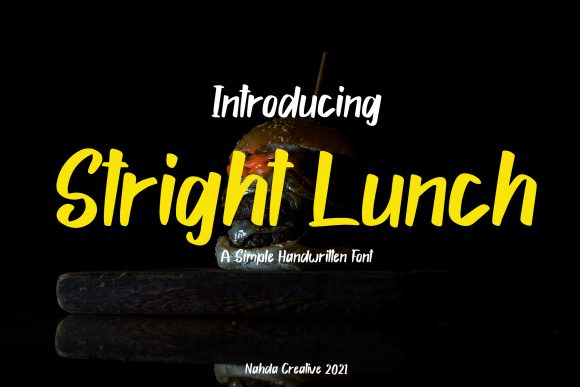 Stright Lunch: A Simple & Strong Handwritten Font for Crafters
