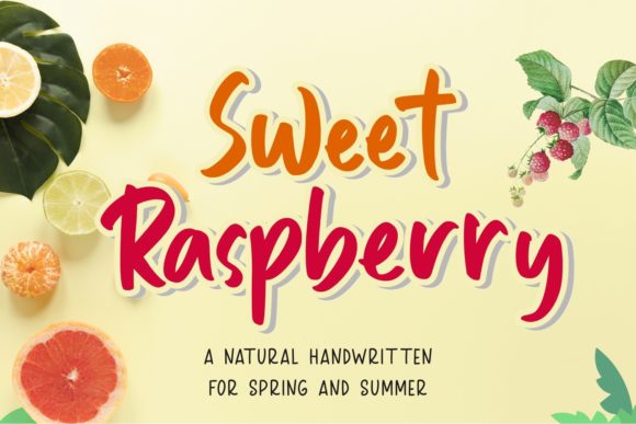 Sweet Raspberry Script Handwritten Font for Editorial Charm