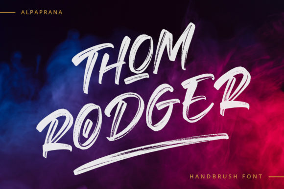 Thom Rodger: Urban Brush Script with Nostalgic Confidence