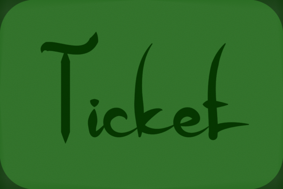 Ticket Font: A Sweet Cursive Script Handwritten Typeface