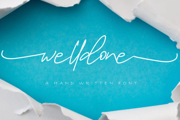 Welldone Font: A Luxury Script Handwritten Typeface for Small Business Branding
